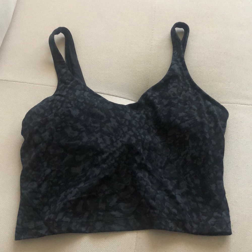 Lululemon Wild Thing Camo Deep Charcoal Align Top size 8